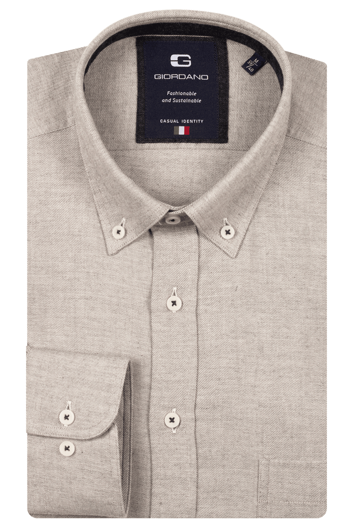 Giordano Brando Flanel Overhemd - Grijs - 527005-91