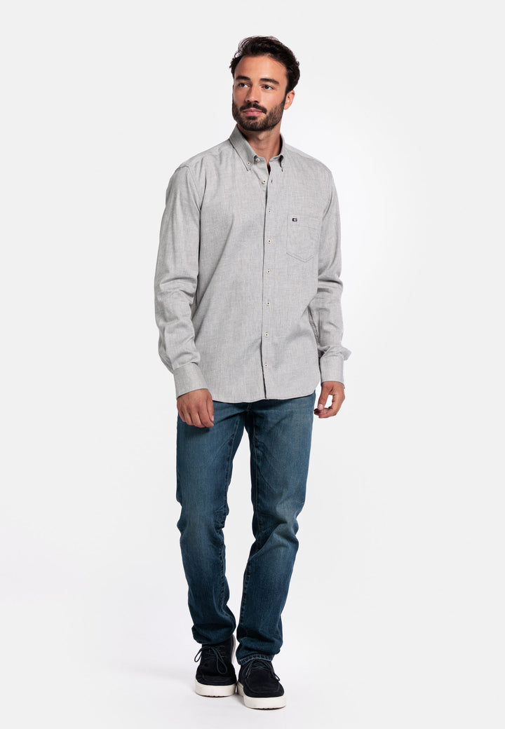 Giordano Brando Flanel Overhemd - Grijs - 527005-91