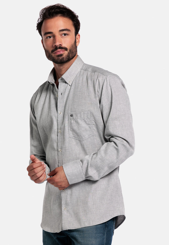 Giordano Brando Flanel Overhemd - Grijs - 527005-91