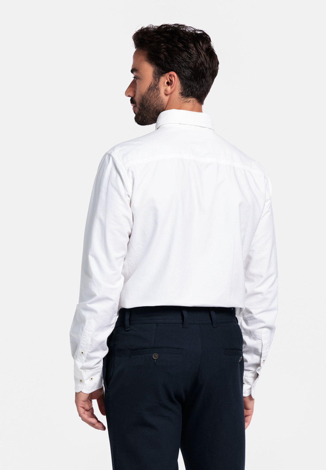 Giordano Brando Button Down Oxford Overhemd - Wit - 527007-10