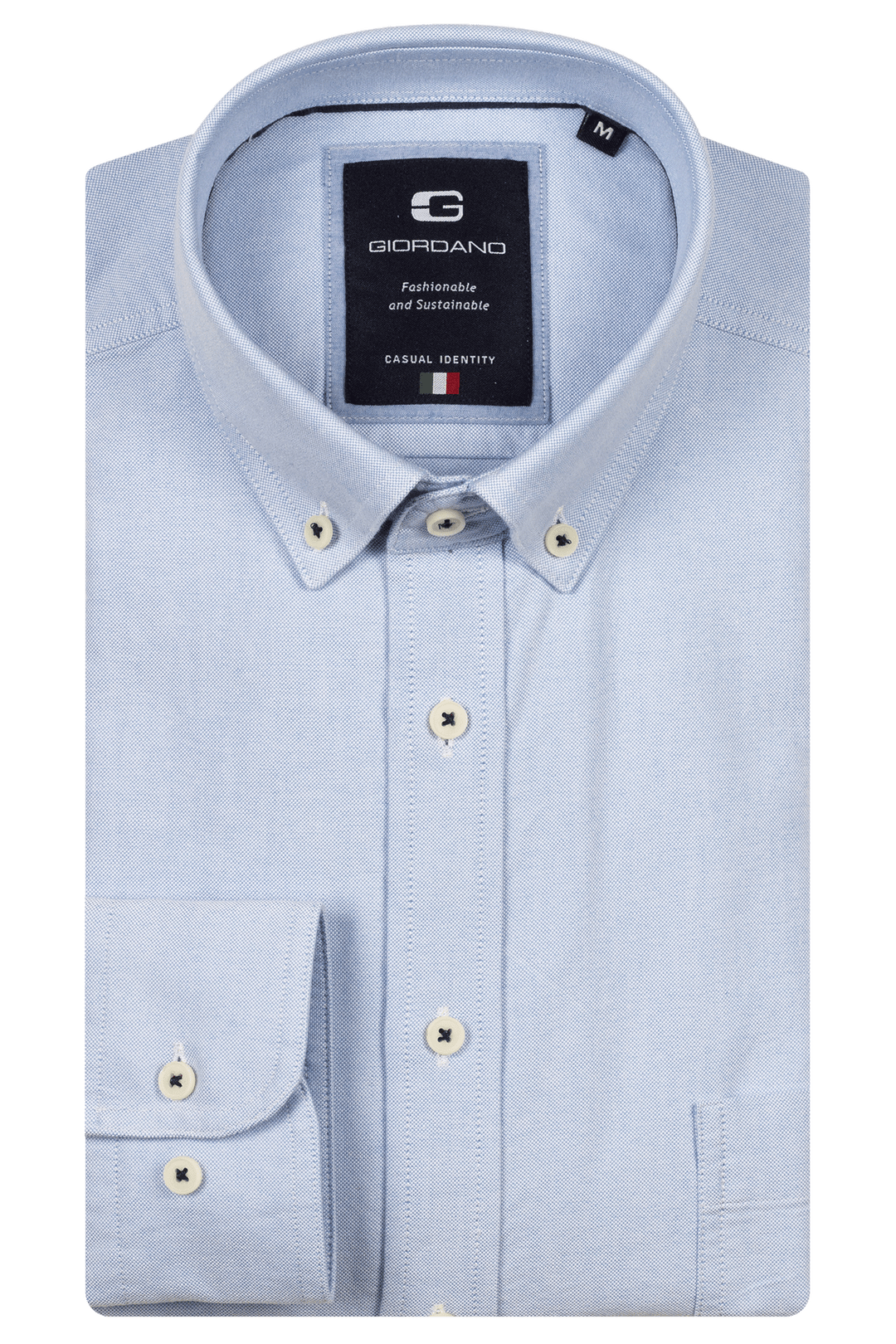 Giordano Brando Button Down Oxford Overhemd - Blauw - 527007-61