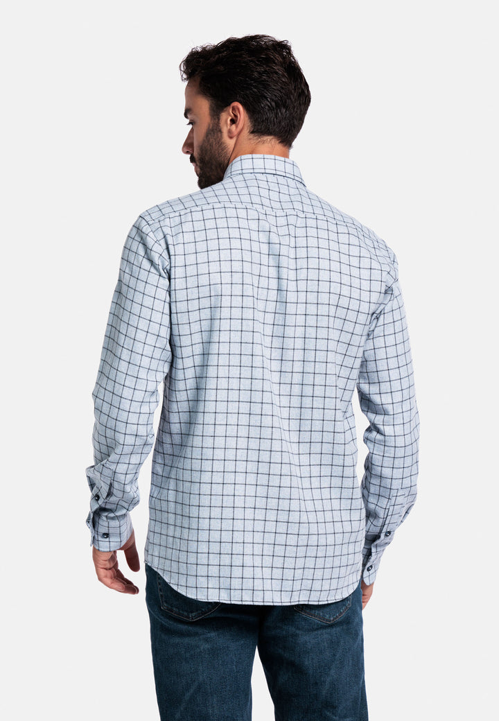 Giordano Brando Flanel Overhemd - Blauw - 527302-60