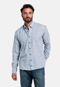 Giordano Brando Flanel Overhemd - Blauw - 527302-60