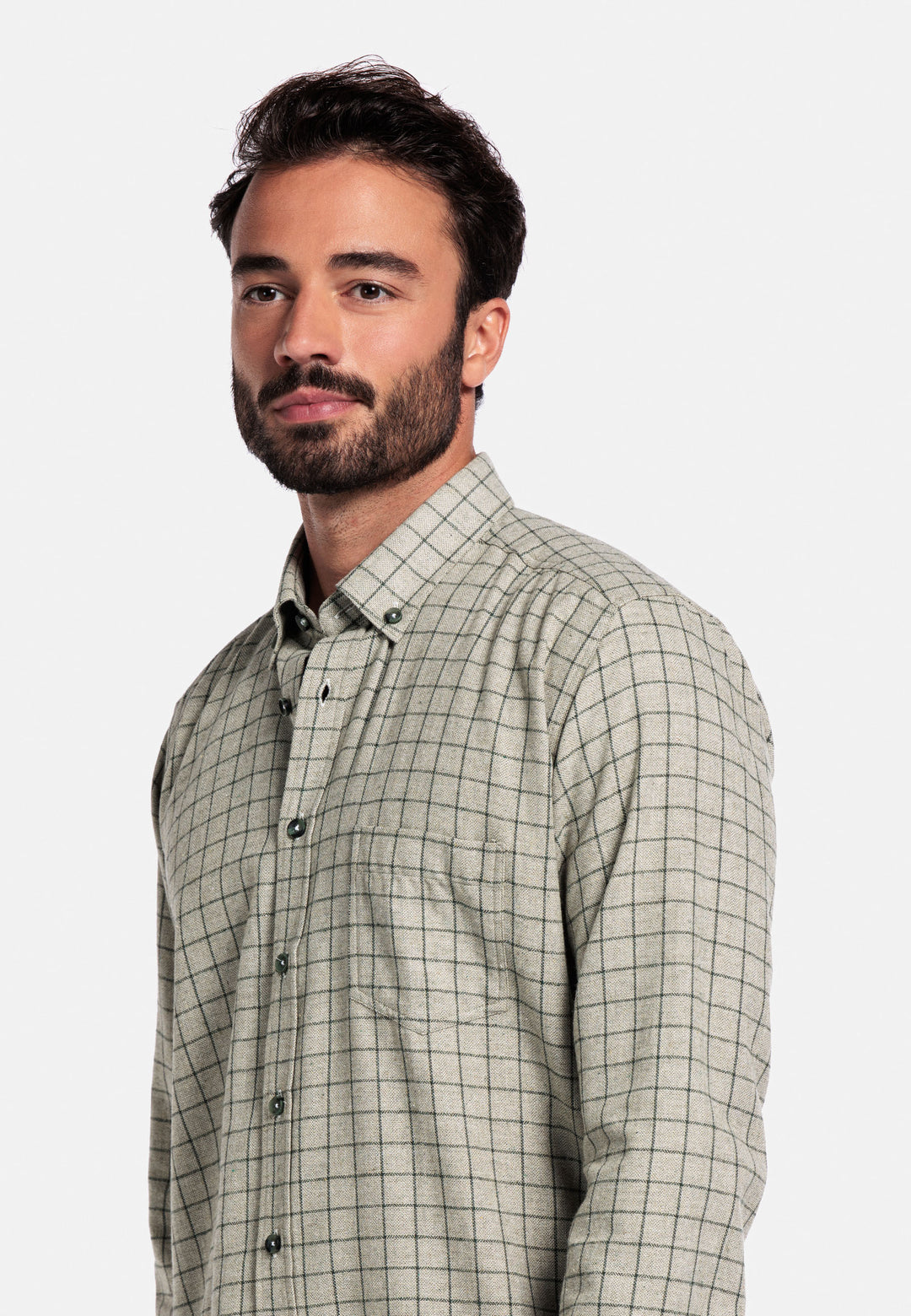 Giordano Brando Flanel Overhemd - Groen - 527302-70
