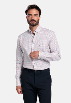 Giordano Brando Button Down Geruit Overhemd - Rood - 527306-30