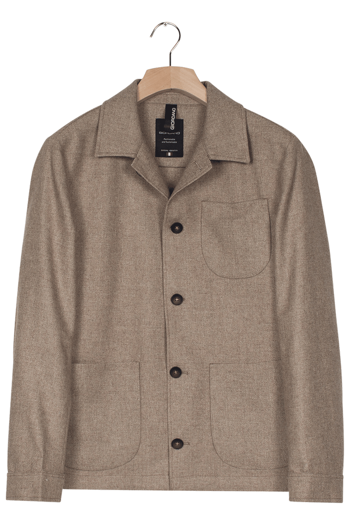 Giordano Vittorio Shirt Jacket - Beige - 527501-81