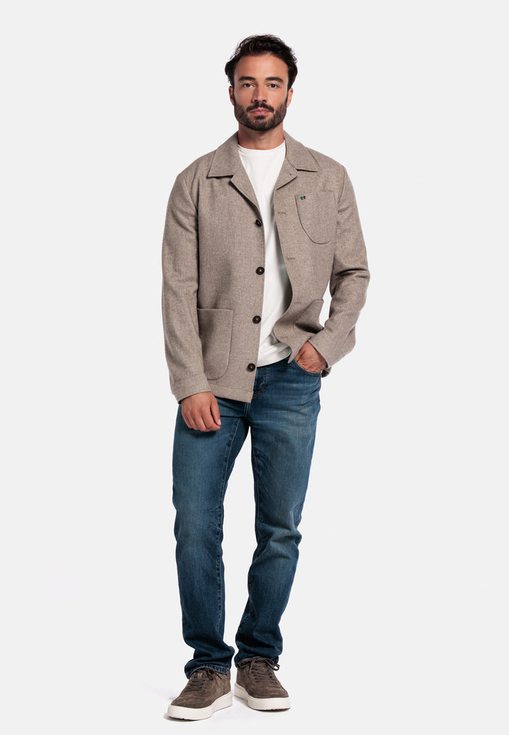Giordano Vittorio Shirt Jacket - Beige - 527501-81