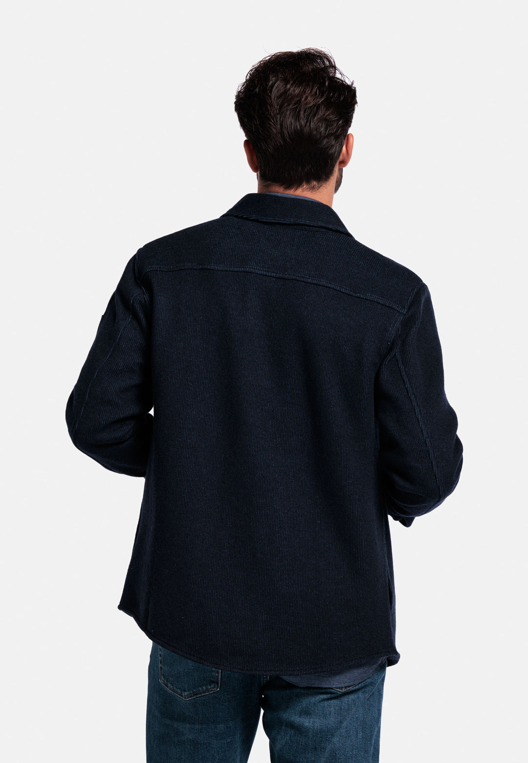 Giordano Taranto Klassiek Wollen Overshirt - Blauw - 527515-60