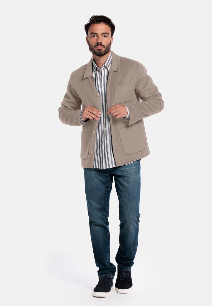 Giordano Mano Shirt Jacket - Bruin - 527520-80