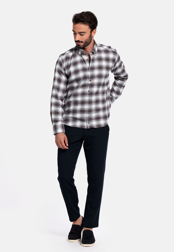 Giordano Loretto Flanel Overhemd - Bruin - 527836-80