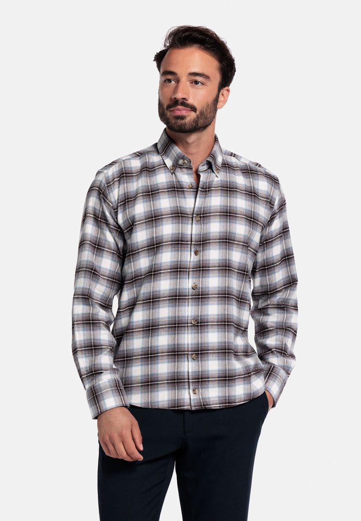 Giordano Loretto Flanel Overhemd - Bruin - 527836-80
