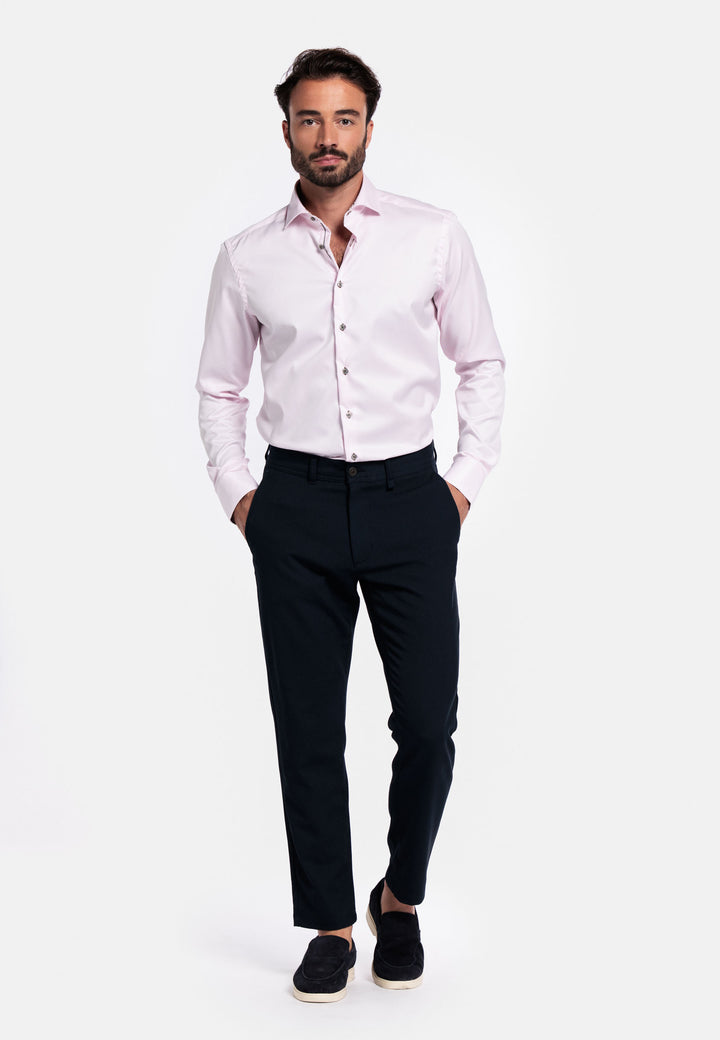 Giordano Locarno Semi Cutaway Twill Overhemd - Roze - 527877-50