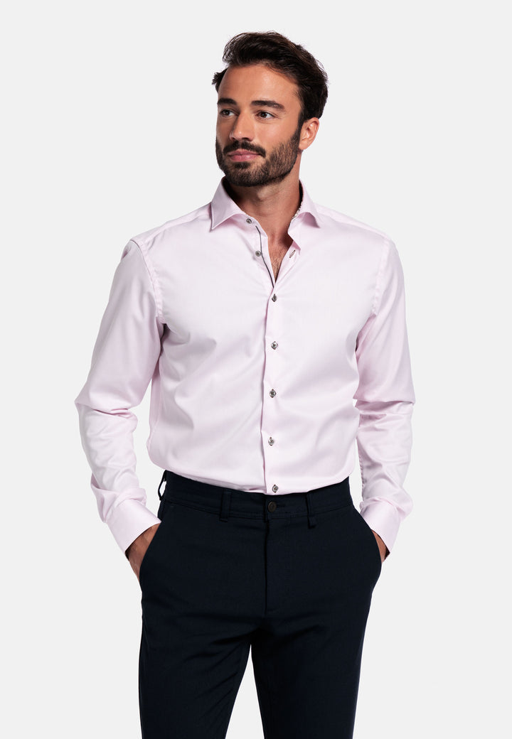 Giordano Locarno Semi Cutaway Twill Overhemd - Roze - 527877-50