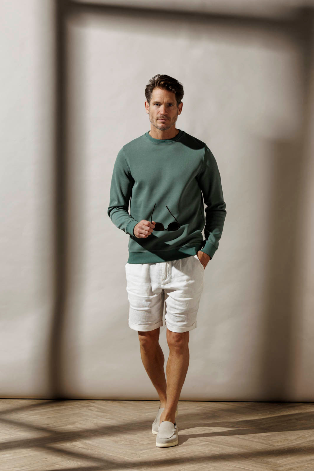 Giordano Tivoli Linnen Korte Broek - Wit