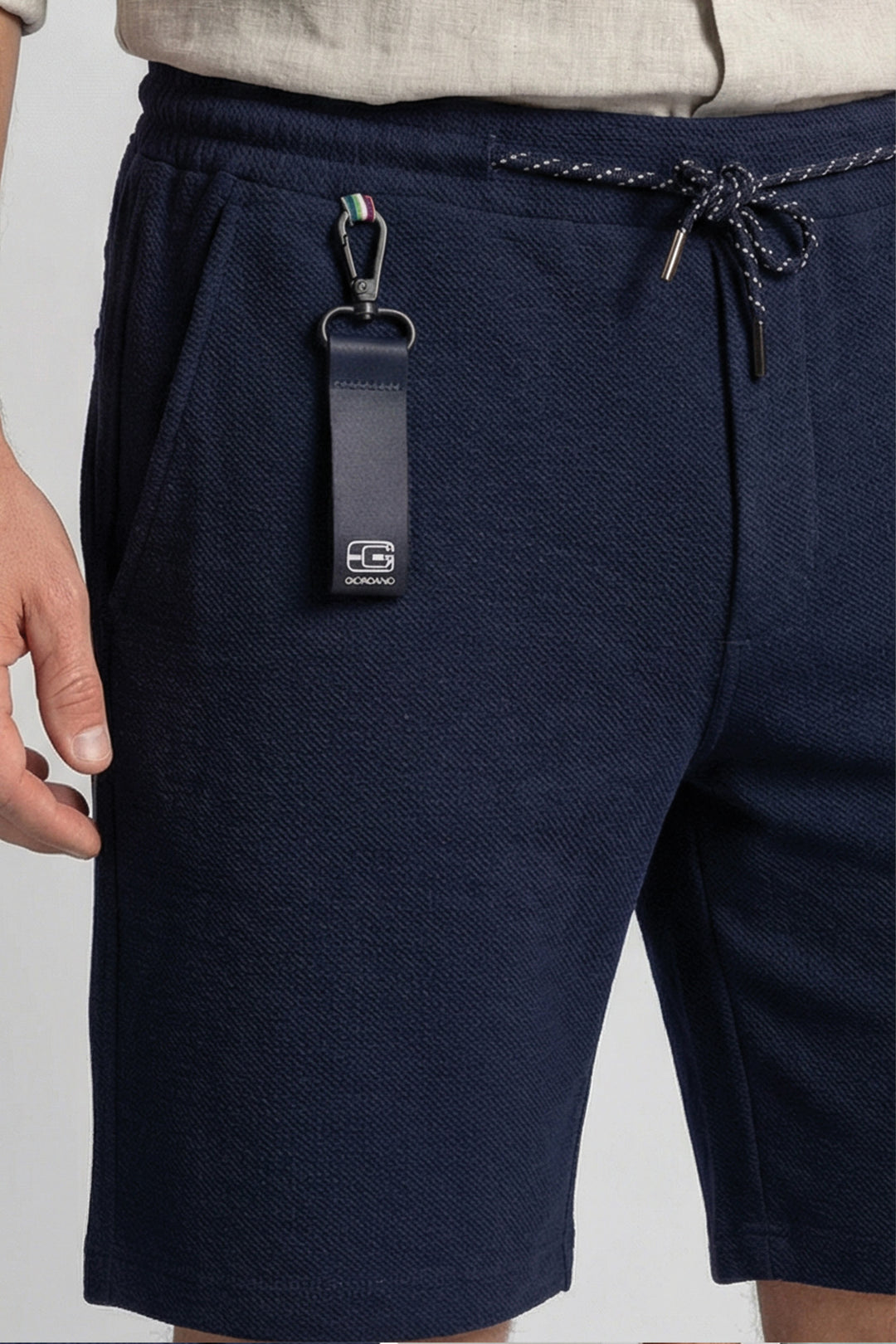 Giordano Sassari Seersucker Shorts - Blauw