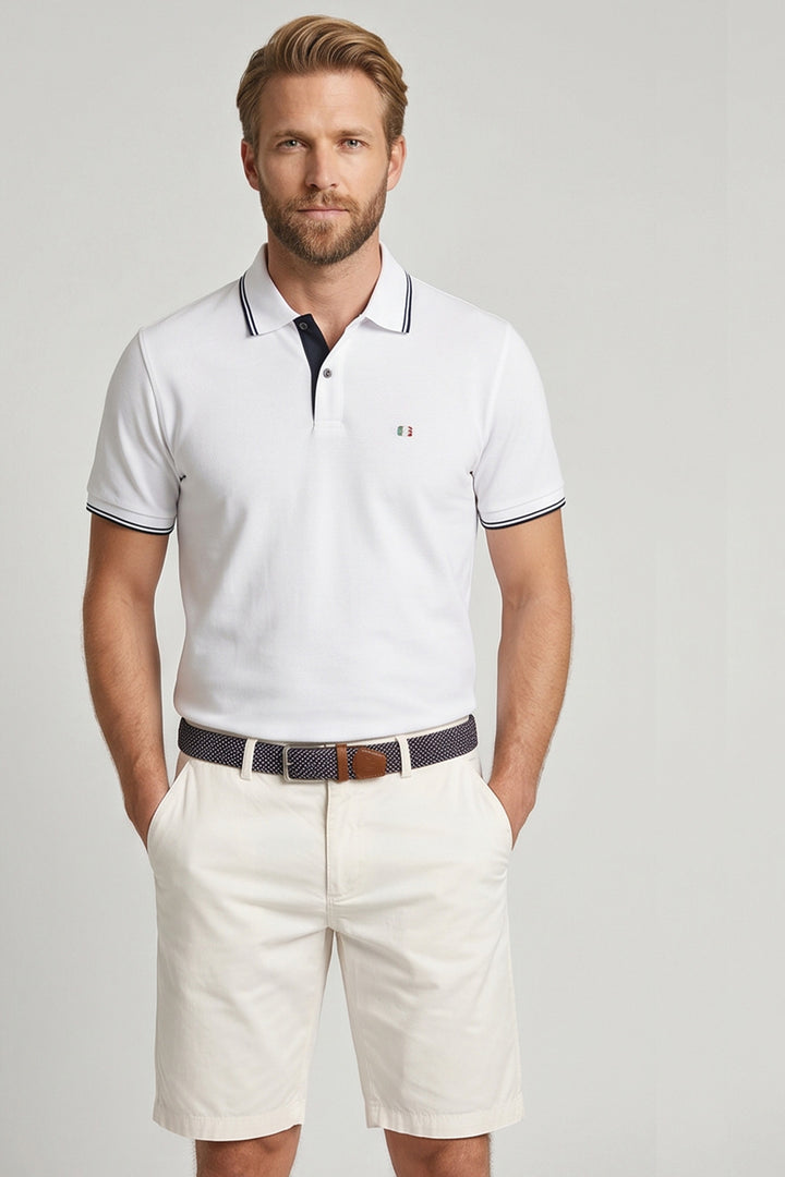 Giordano Stockholm Bermuda - Wit <b>+ gratis riem!</b>