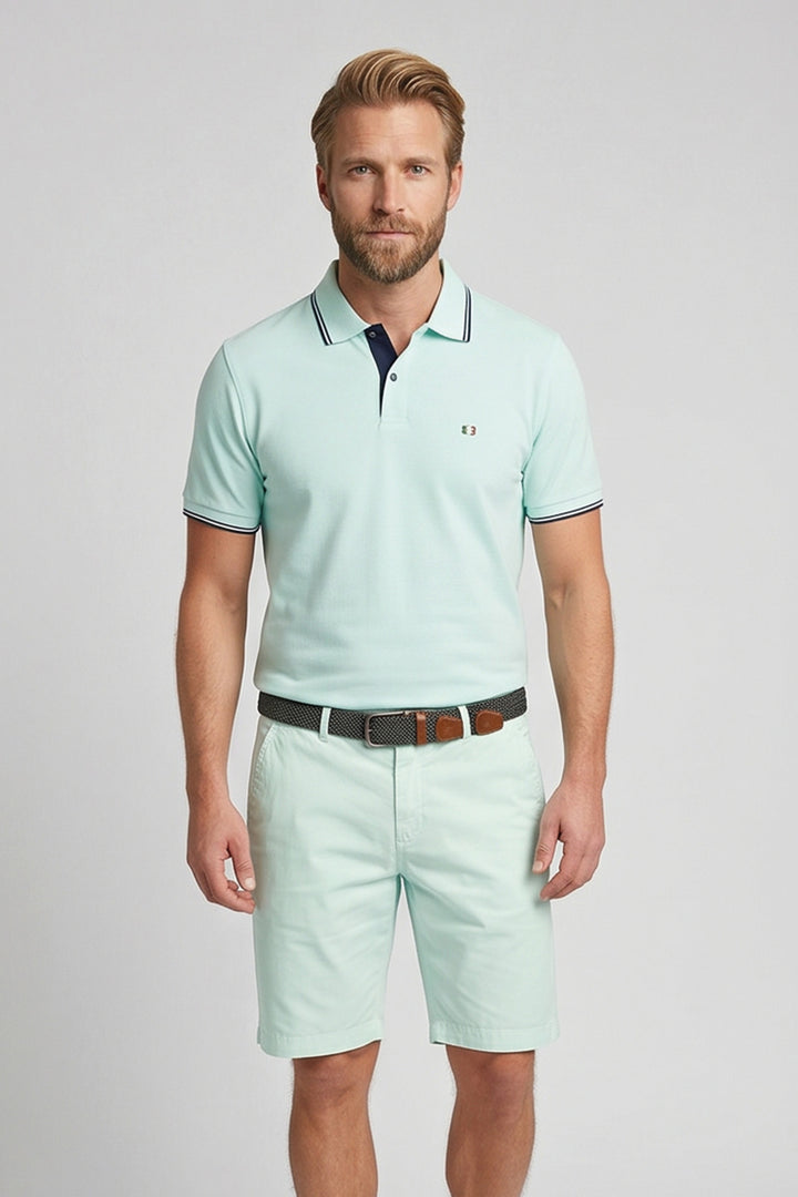 Giordano Stockholm Bermuda - Lichtgroen <b>+ gratis riem!</b>
