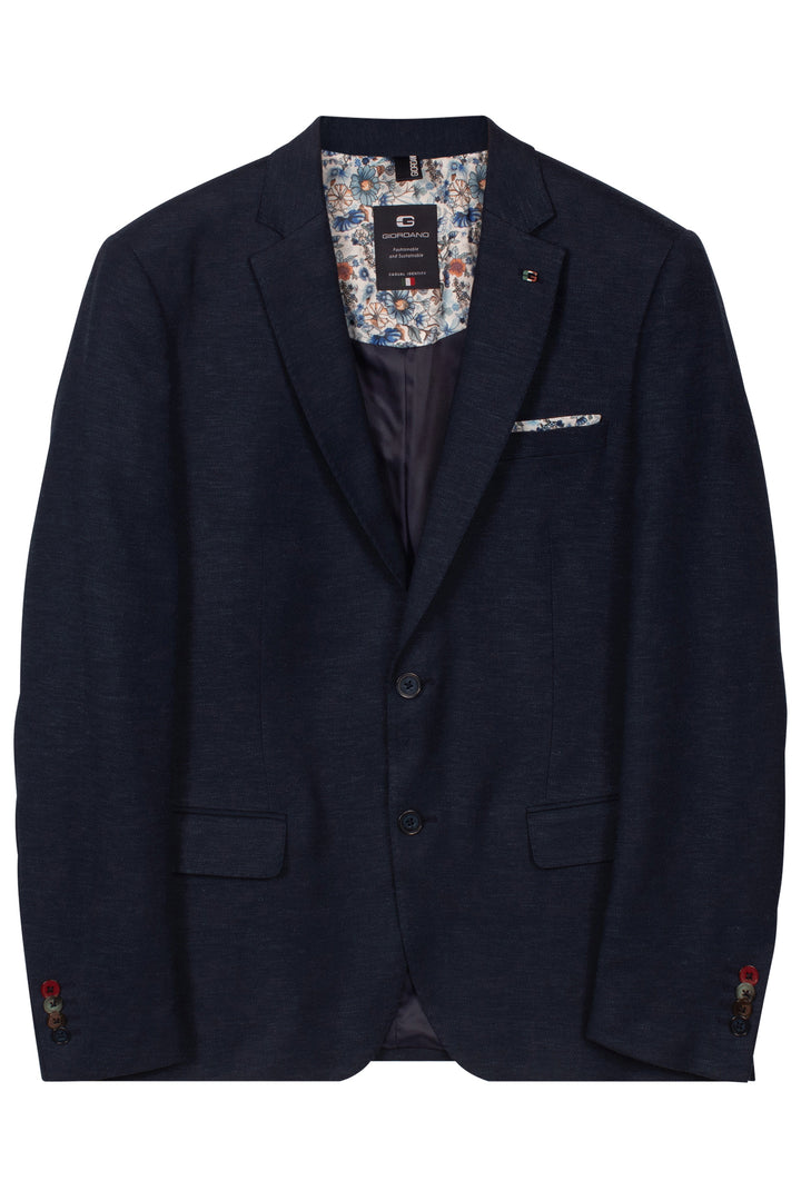 Giordano Robert Linnen Twill Colbert - Blauw