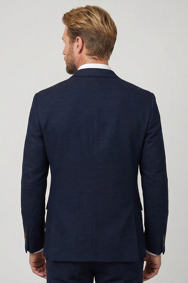 Giordano Robert Linnen Twill Colbert - Blauw
