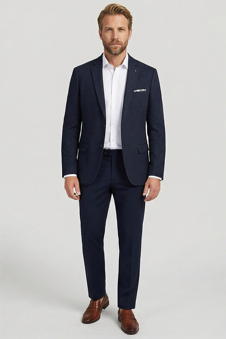 Giordano Robert Linnen Twill Colbert - Blauw