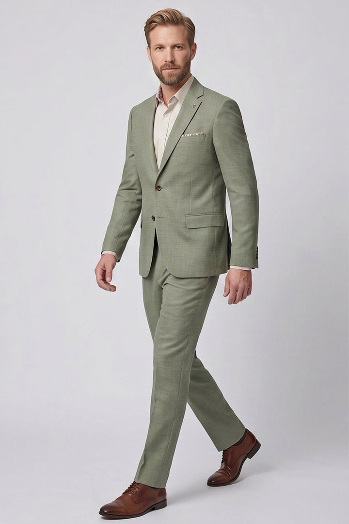 Giordano Roberto Linnen Twill Colbert - Groen