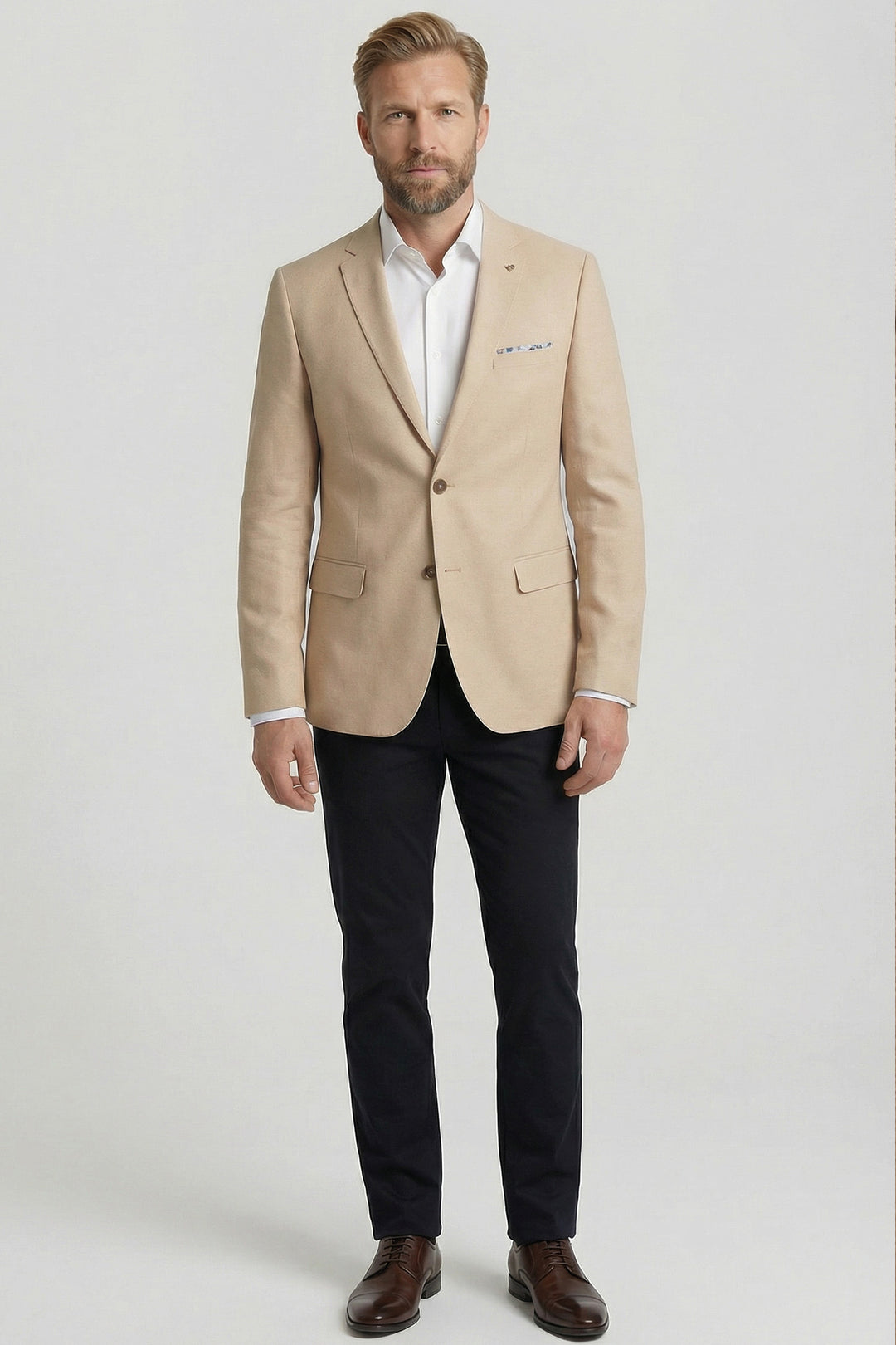 Giordano Robert Linnen Twill Colbert - Beige