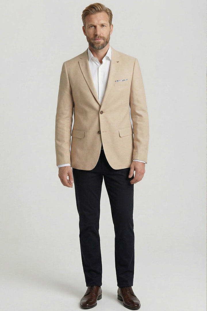Giordano Robert Linnen Twill Colbert - Beige