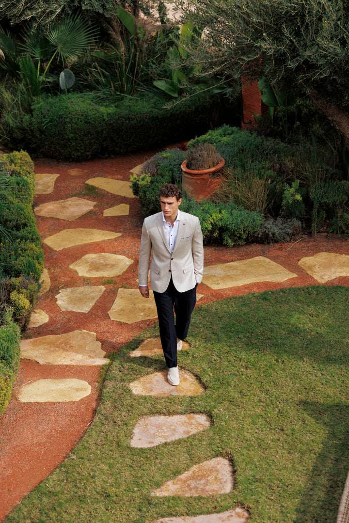 Giordano Robert Linnen Twill Colbert - Beige