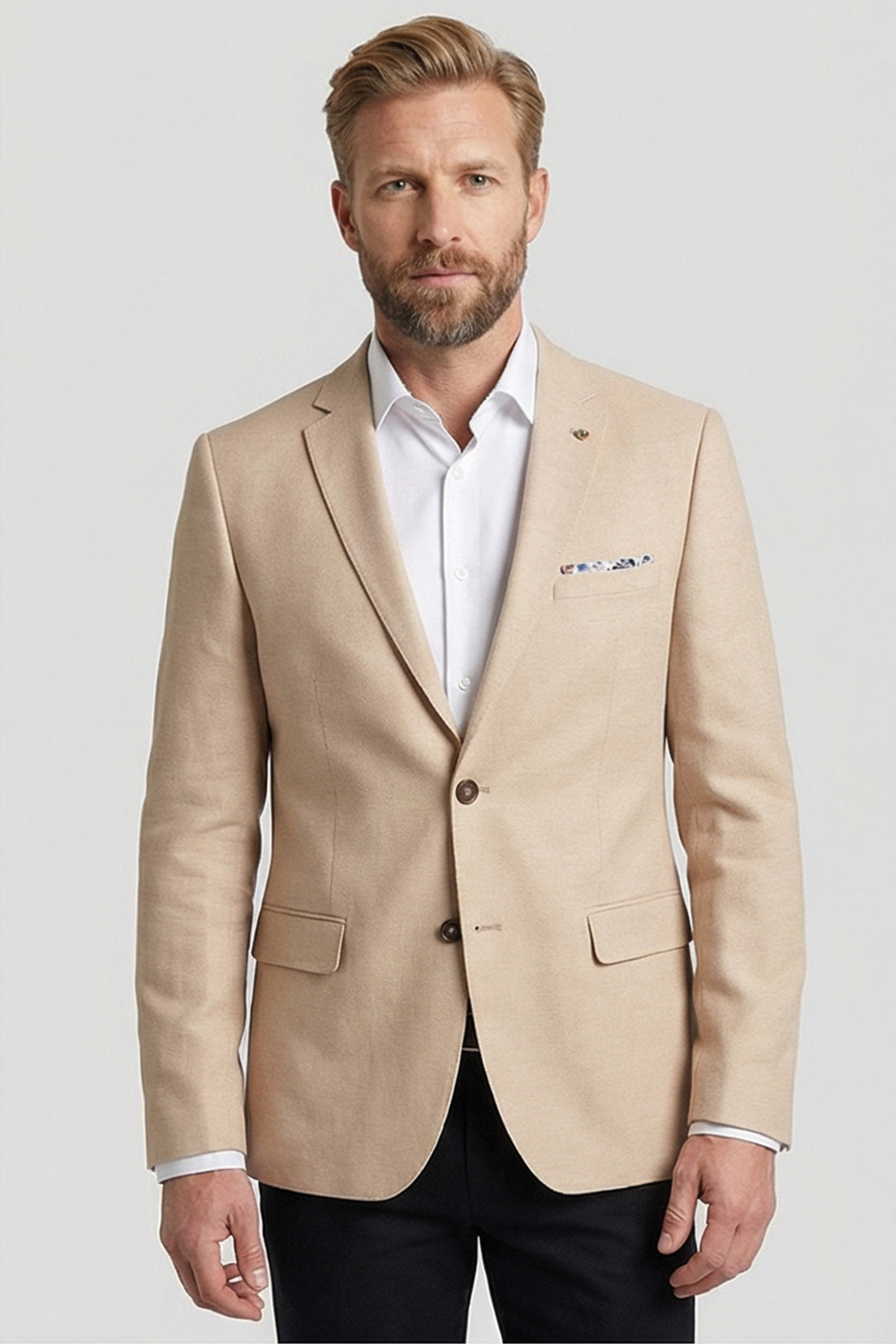 Giordano Robert Linnen Twill Colbert - Beige
