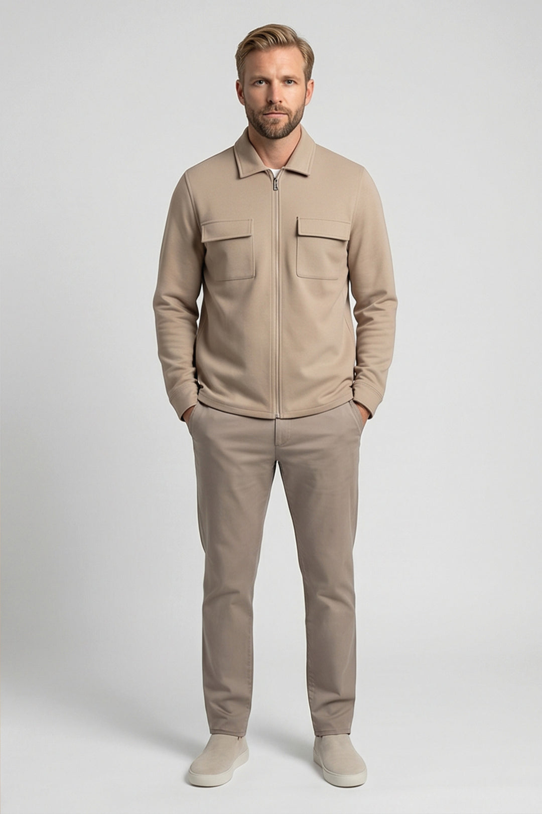 Giordano Carissio Interlock Overshirt - Beige