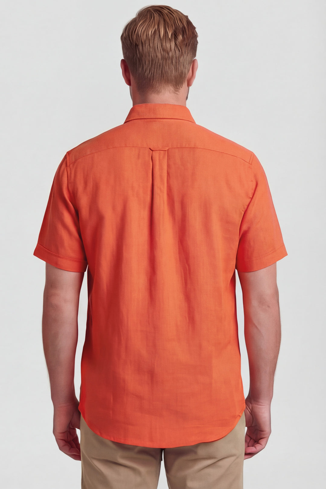 Giordano League Korte mouw Overhemd - Oranje