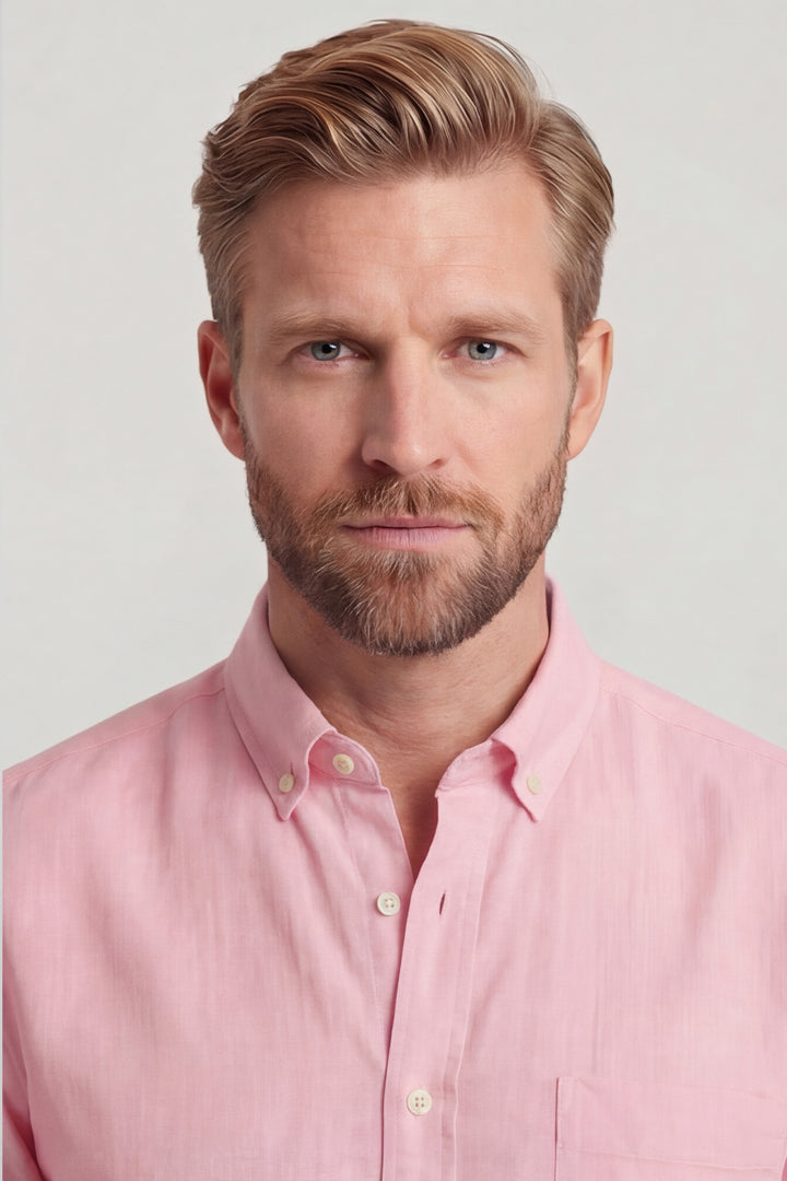 Giordano League Korte mouw Overhemd - Roze