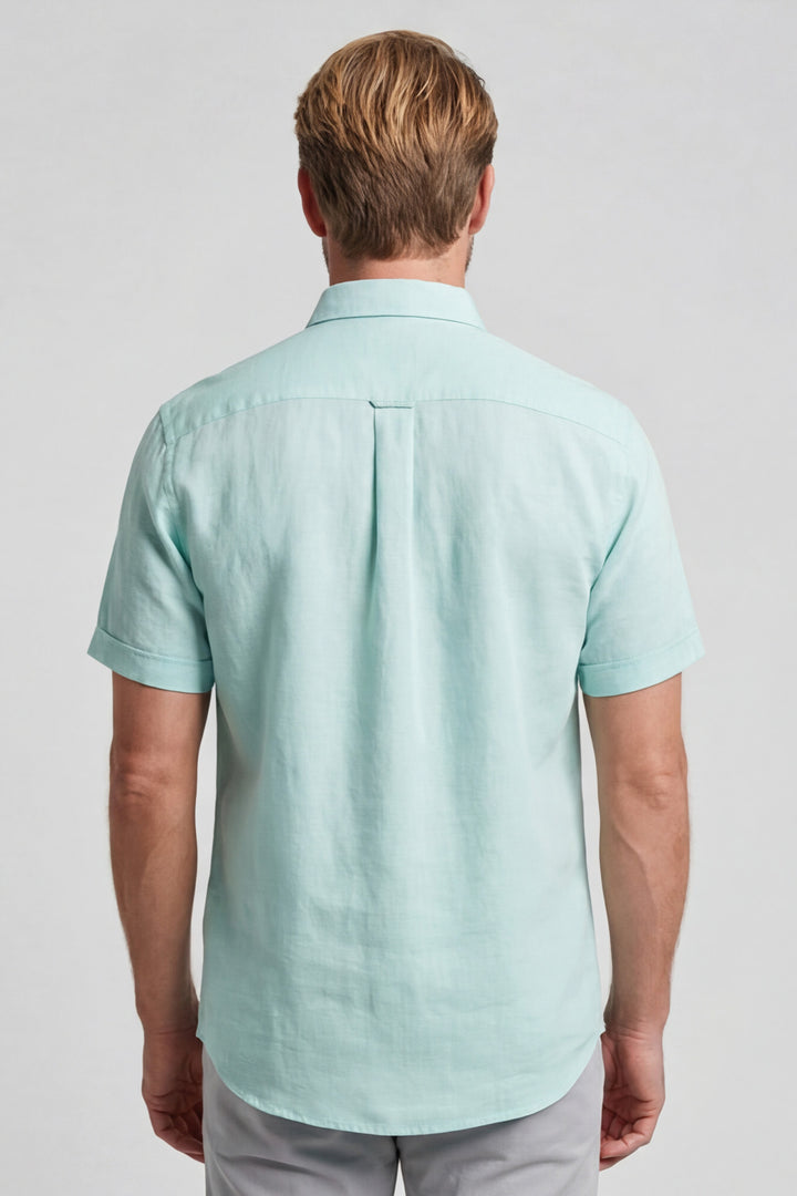 Giordano League Korte mouw Overhemd - Middenblauw