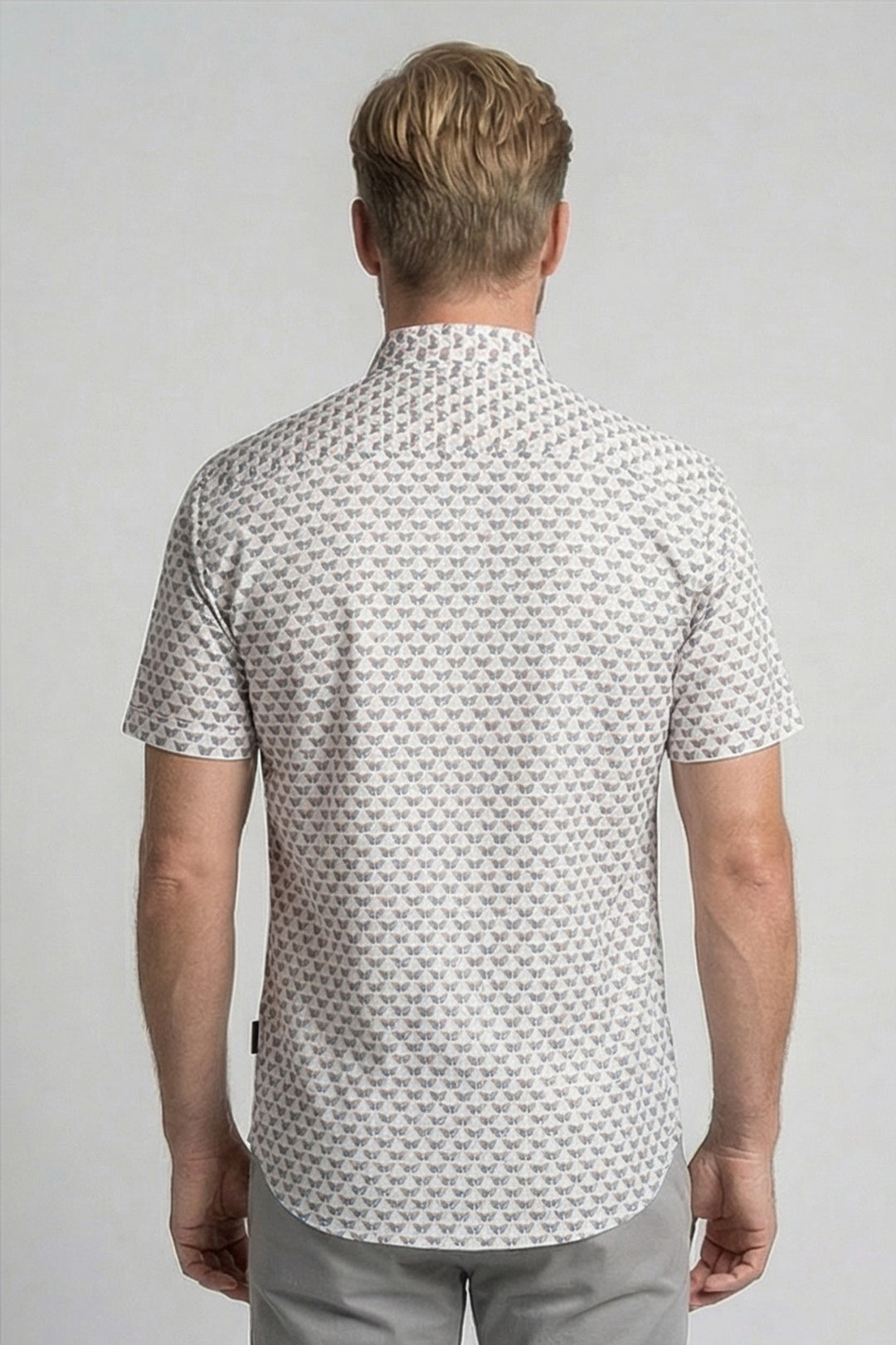 Giordano League Korte mouw Print Overhemd - Rood