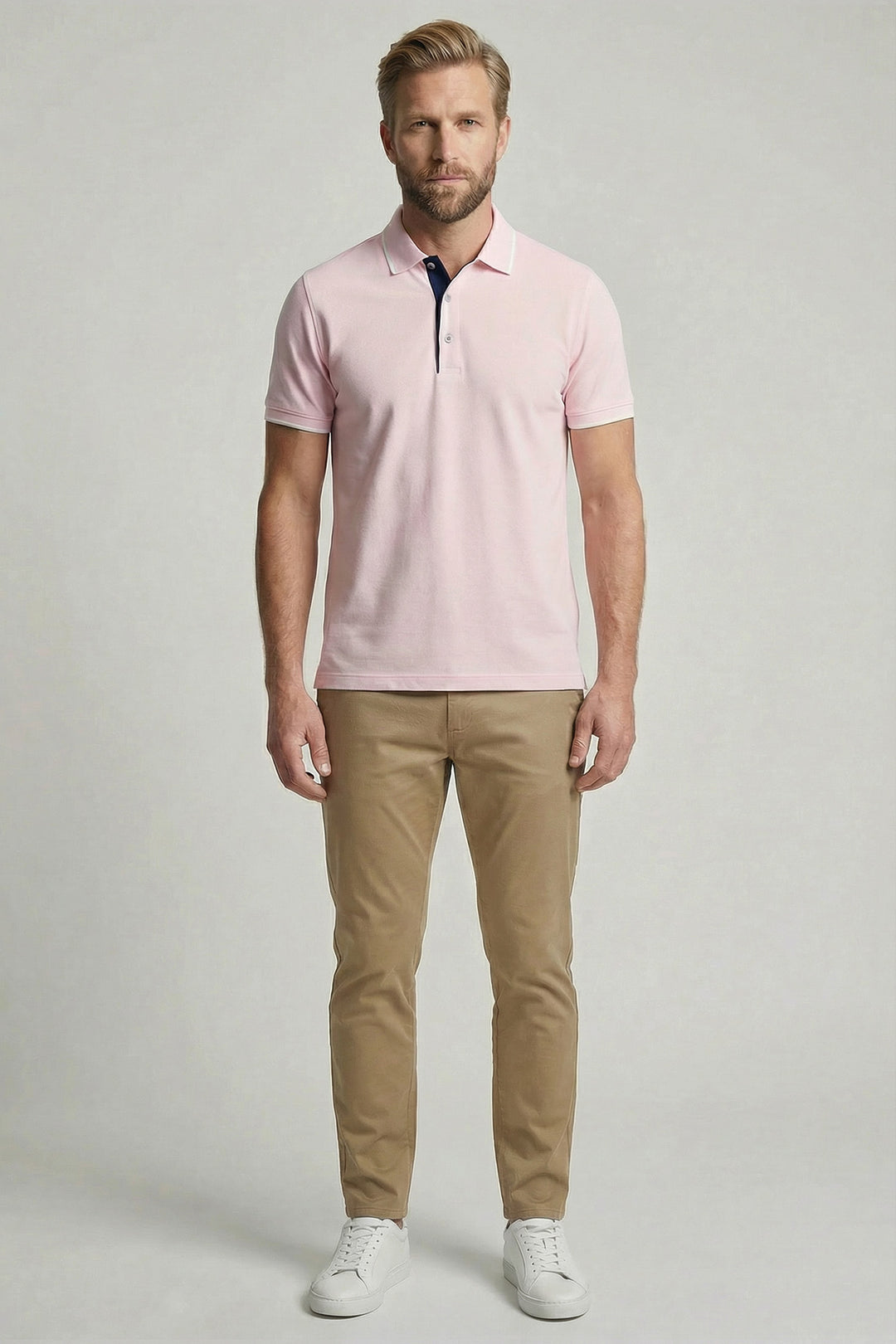 Giordano Torino Two-ply Polo - Roze