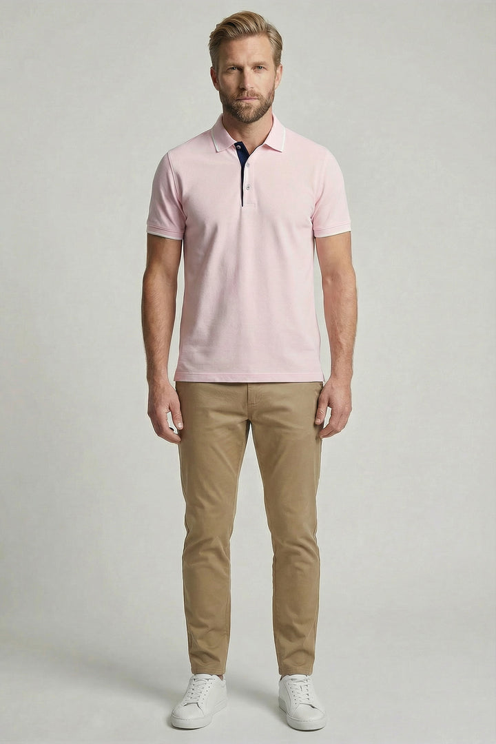 Giordano Torino Two-ply Polo - Roze