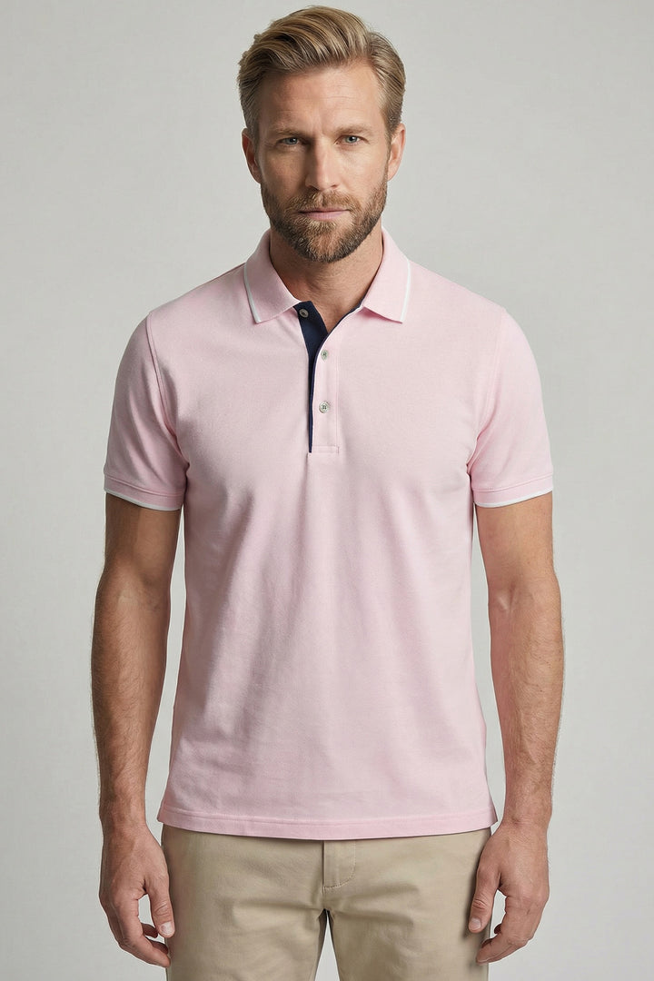 Giordano Torino Two-ply Polo - Roze