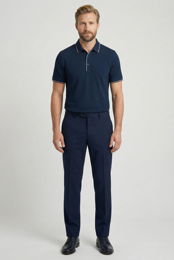Giordano Torino Two-ply Polo - Blauw