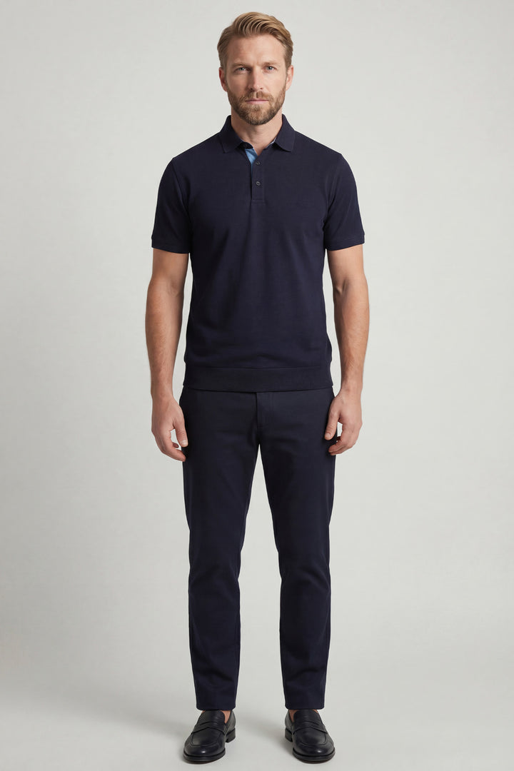 Giordano Bolzano Liquid Cotton Polo - Blauw