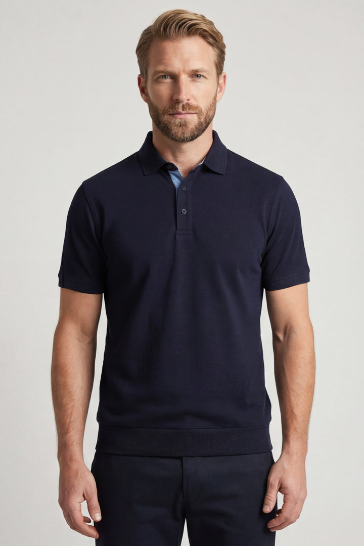 Giordano Bolzano Liquid Cotton Polo - Blauw