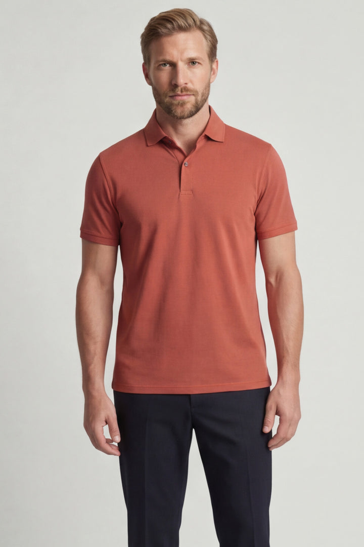 Giordano Lino Liquid Cotton Polo - Roestrood