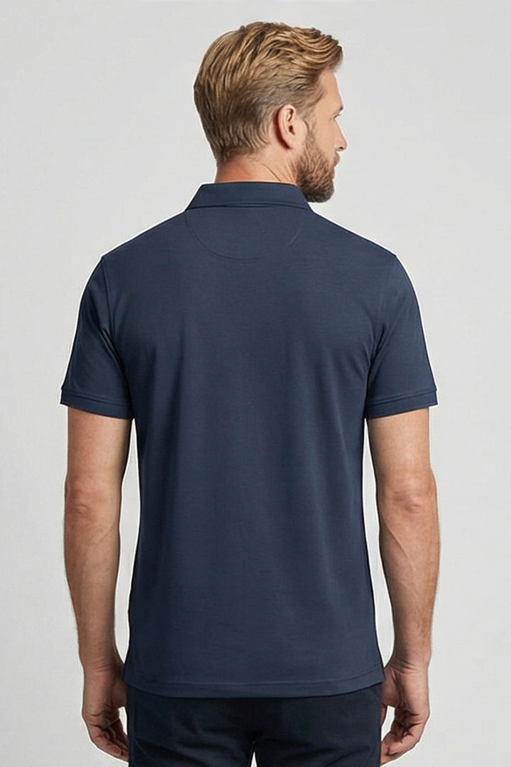 Giordano Lino Liquid Cotton Polo - Donkerblauw