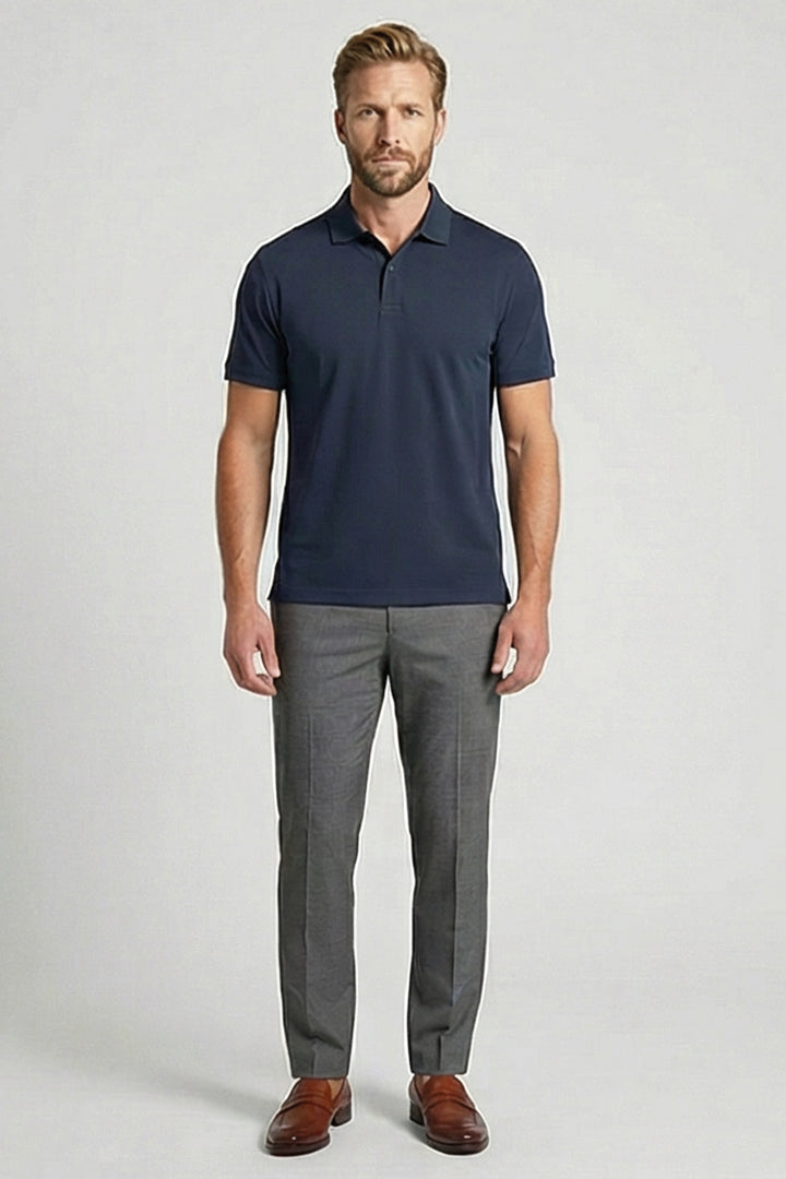 Giordano Lino Liquid Cotton Polo - Donkerblauw