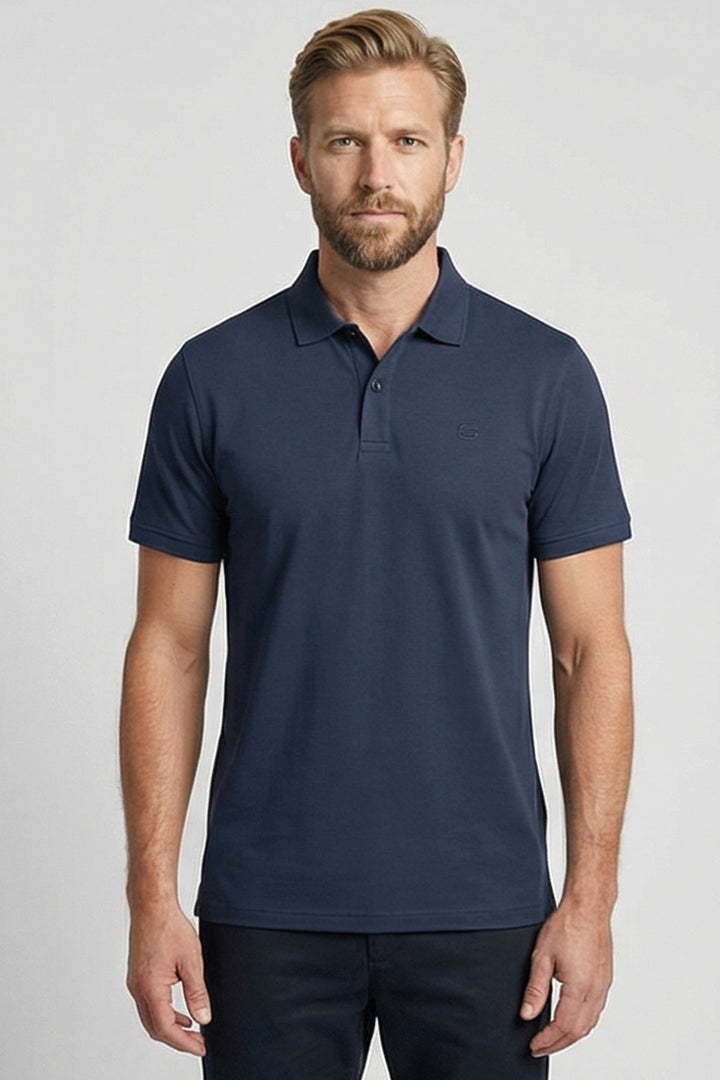 Giordano Lino Liquid Cotton Polo - Donkerblauw
