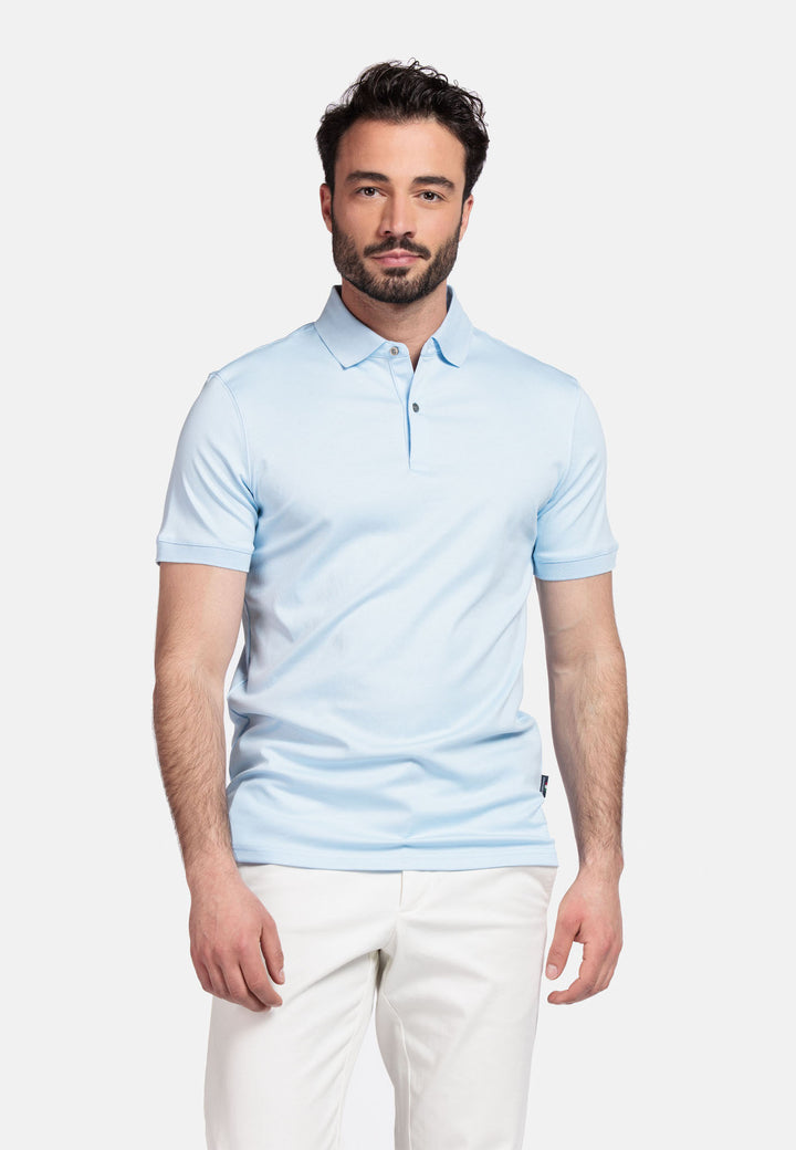 Giordano Lino Liquid Cotton Polo - Lichtblauw