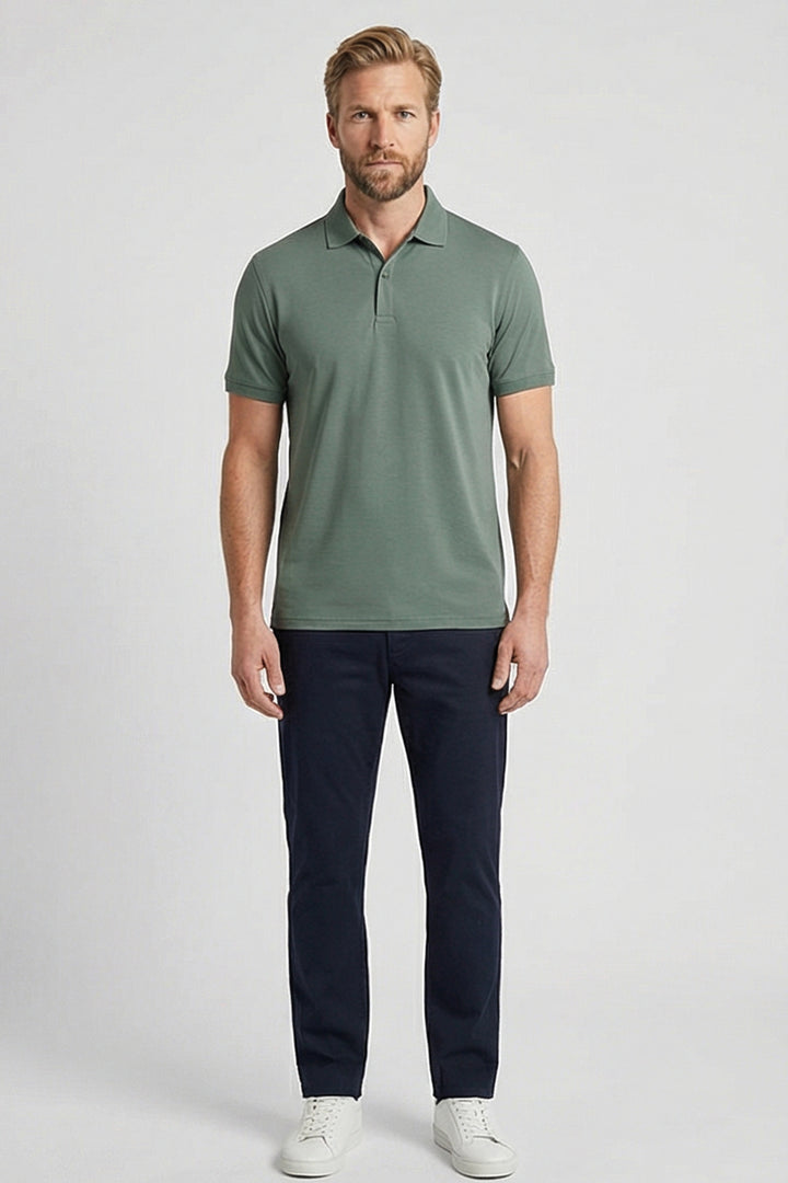 Giordano Lino Liquid Cotton Polo - Groen