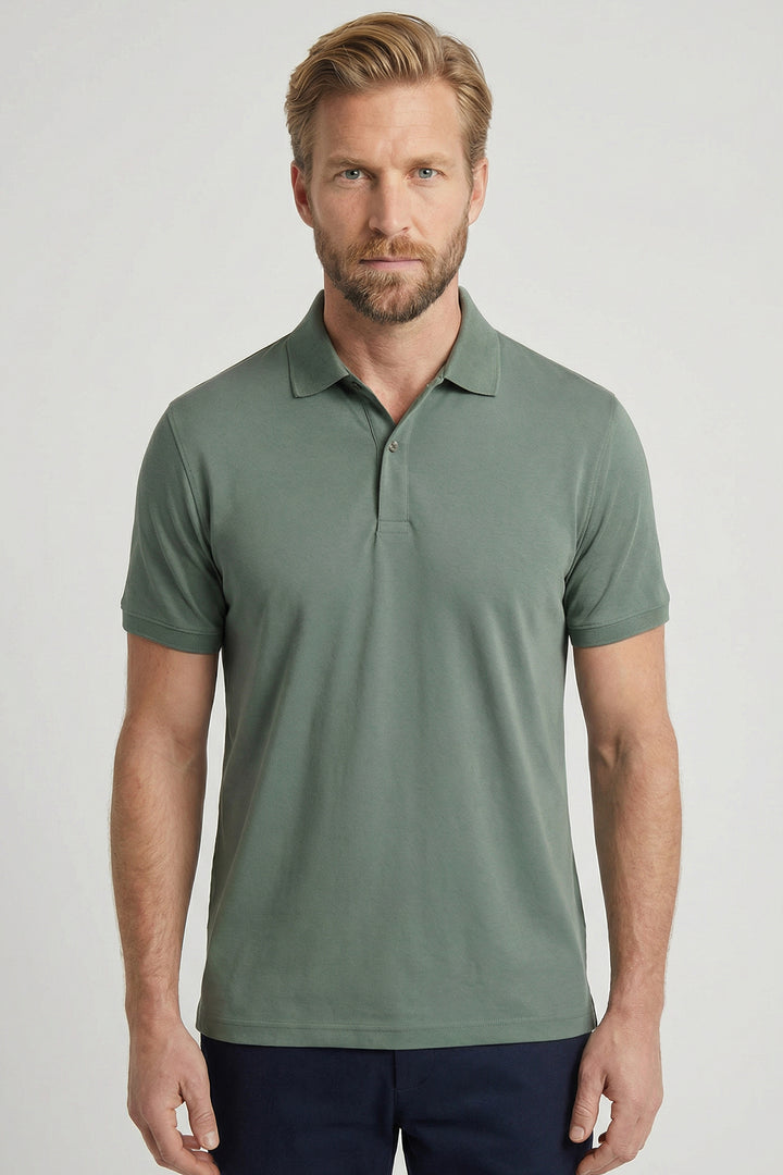 Giordano Lino Liquid Cotton Polo - Groen
