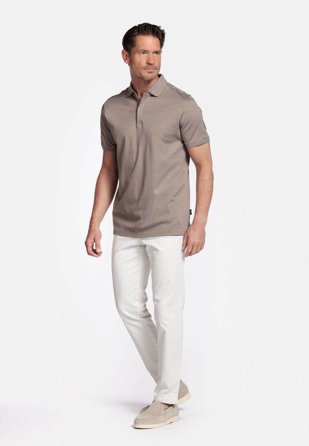 Giordano Lino Liquid Cotton Polo - Beige
