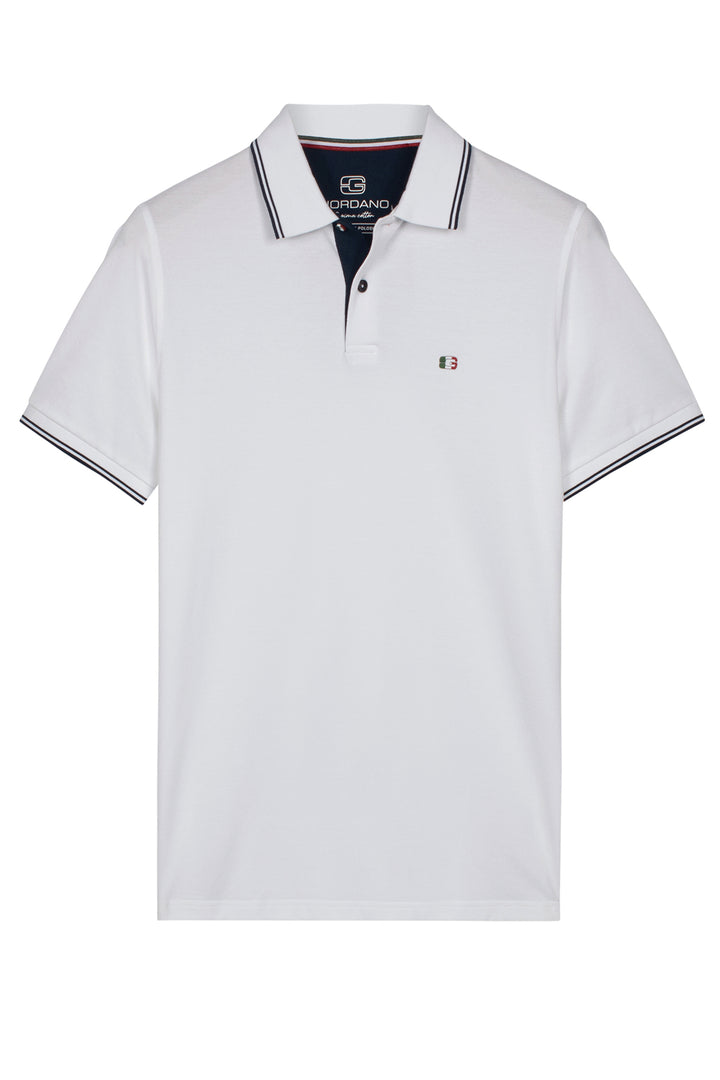 Giordano Nico Signature Polo - Wit