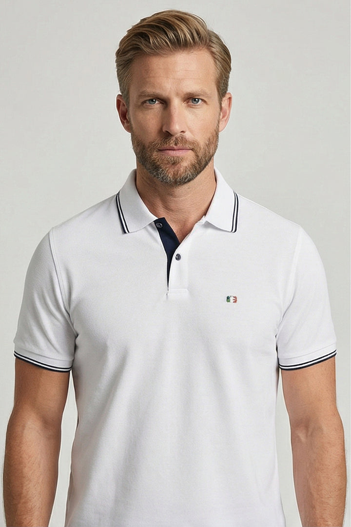 Giordano Nico Signature Polo - Wit